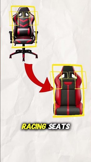 Why Gaming Chairs Look Like Race Car Seats 🏎️ #Gaming #Tech