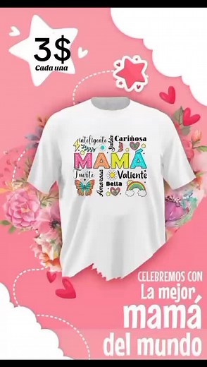 Franelas Personalizadas para el Día de las Madres