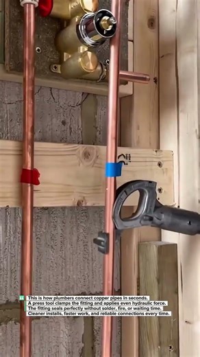 Fast Copper Pipe Press Tool for Leak-Free Plumbing #Plumbing #Construction #USA