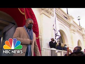 Kamala Harris Escorted By Capitol Police Officer Eugene Goodman | NBC News