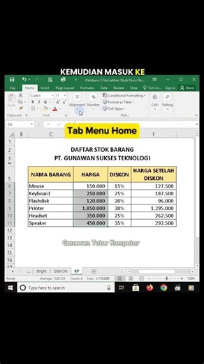 Cara Menambahkan Simbol Rupiah di Excel #excelpemula #tutorialexcel #exceladmin admin #shorts