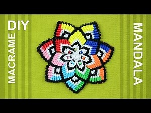 Colorful Mandala Flower in Macramé / DIY Tutorial