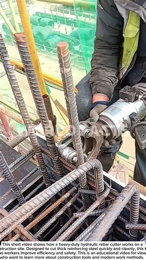 Heavy-Duty Rebar Cutter in Action!