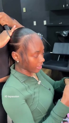 Try the hair trends #topknot #knotponytail #sleekyponytail #fyp #rawhair