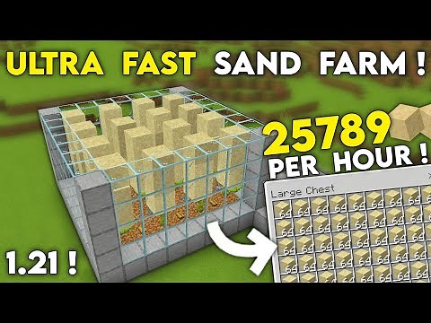 ULTRA FAST SAND FARM 1.21 Minecraft Bedrock Tutorial (MCPE/Xbox/PS/PC/Switch)