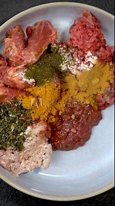 Careful BARF Preparation: Raw Diet for Dogs with Nutritious Meat on a Plate
