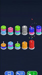 "Hoop Sort Game 🔥 Hard Level Challenge | Can You Beat This Puzzle? 🧩 #shorts"