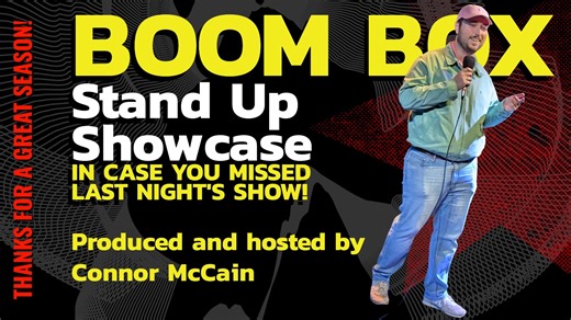Boomerang Comedy Theater, BR on Instagram: "IN CASE YOU MISSED IT. Last night's BOOMBOX STANDUP SHOW was amazeballs. The crowd left with nothing but great things to say about this lineup. Thanks to Connor McCain for always curating such strong shows, and to Joseph Tolpi, Gloria McConnell Passman, and headliner Brandon Haynes for putting on a fantastic performance in Mid City! Boomerang will be closed the weeks of Christmas and New Years. Boom Box returns in 2026 on February 6 for its monthly slo