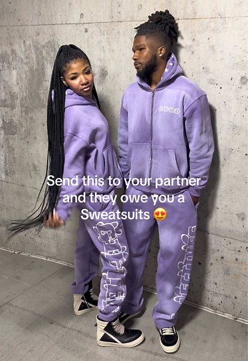 Matching Season 😍 tag your partner below Link in Bio #matchingoutfits #coupleoutfits #couplegoals #couplematching #sweatsuitseason