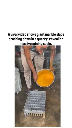 bio life 🧬 on Instagram: "A viral video exposing the gritty reality of street ice cream production is sparking debates online. The footage captures workers in a modest workshop pouring vibrant orange mixture—likely mango-flavored—into metal molds on the floor. Barefoot and gloveless, they level the liquid with hands and tools, insert sticks, and let it set. Later, the trays are dipped in water to release dozens of frozen popsicles, which are collected in baskets for sale.This behind-the-scenes