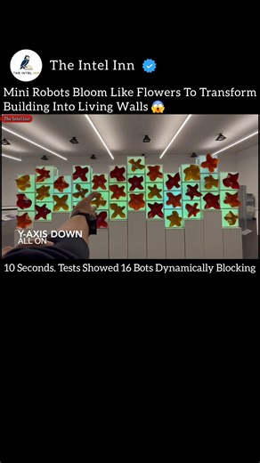Mini Robots Bloom Like Flowers To Transform Building Into Living Walls! 😱 #Robotic #SwarmBots
