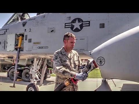 A-10 Ground Fueling With R-11 Refueler Truck