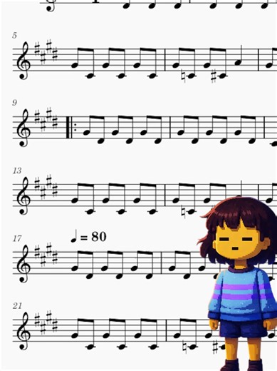 Undertale Music for Trumpet: Fallen Down Sheet Music