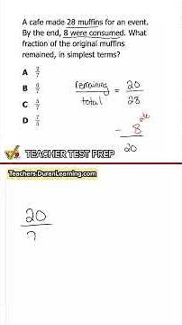FTCE Math: Fraction Word Problems Made EASY