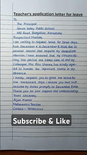 How to Write a Teacher's Leave Application to the Principal | Step by Step Format & Tips!