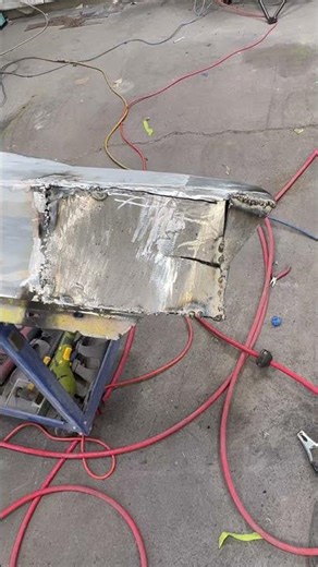 #viralvideo 73 cougar fender repair was rusted threw multiple spots yes i like a better welder