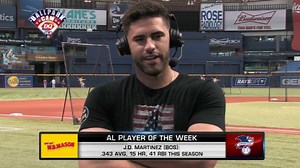 5 homers in a week, not bad J.D. Martinez! The AL Player of the Week talks with Scott Braun and Alexa Datt about playing at Fenway, the Red Sox-Yankees rivalry and more. | MLB Network