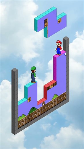 Mario&Luigi make The original Super Mario Bros with Tetris.