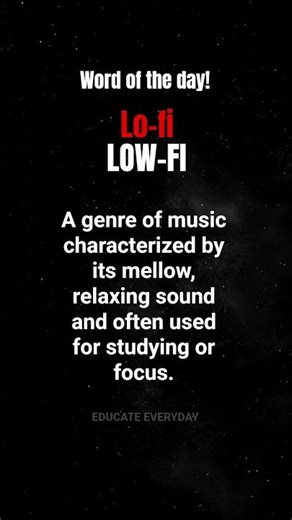 LO-FI Meaning! #shorts #lofi #wordoftheday