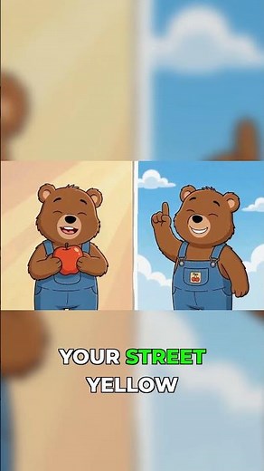 Sing Along Colors with Billy the Bear 🎵 #kidscontent #learning #shorts