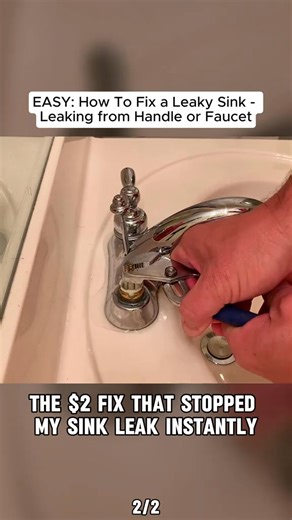 EASY How To Fix a Leaky Sink - Leaking from Handle or Faucet #plumbe | Silas Boggs