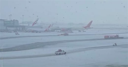 Surface maintenance specialists clear the runways at Pearson Airport