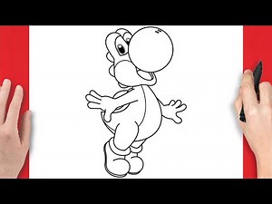 How To Draw Yoshi - Step By Step Drawing