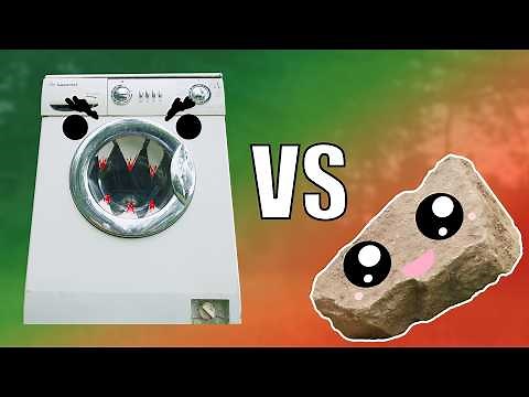 Angry Washing Machine VS Brick - Absolute Destruction