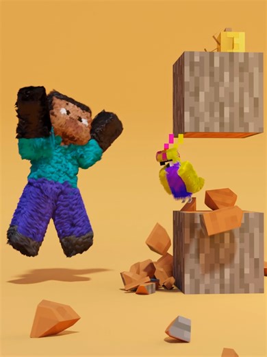 Cute Baby Chickens in Minecraft Animation