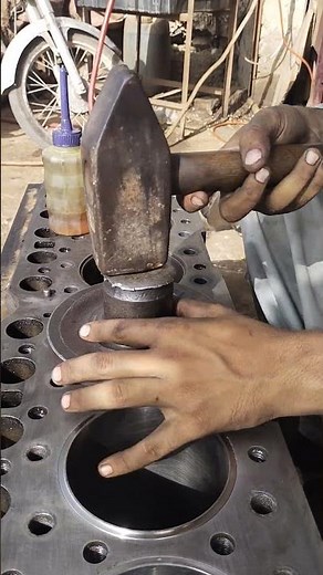 Manual Engine Cylinder Sleeve Installation | How to Install Cylinder Liner #cylinder#shortsfeed