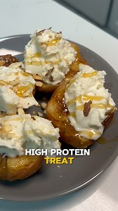 4.8M views · 9.6K reactions | Here’s the recipe details…  • Cut an apple in half and add cinnamon and honey  • Air fry at 350°F for 15 minutes (adjust based on the size of the apple) • Top with protein ice cream, drizzle honey, and sprinkle granola | Peter Gunn | Facebook