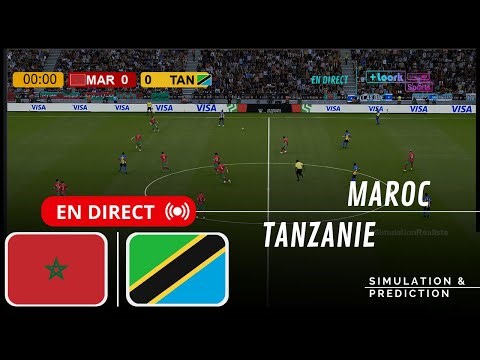 DERNIÈRES MINUTES: MAROC 1-0 TANZANIE 🇲🇦🇹🇿 / Coupe d'Afrique des Nations 2026 / Simulation jeu vidéo