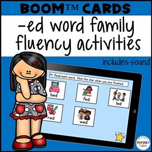 Boom™ Cards for ed Word Family Reading Fluency Activities