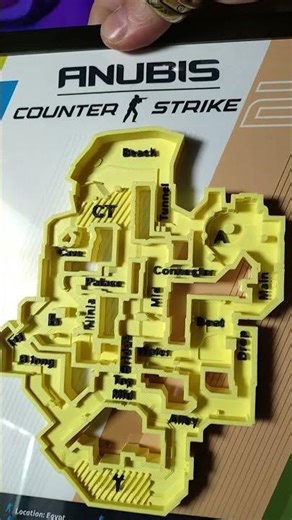 Anubis 3D Map Plaque from Counter-Strike 2 by Blasters4Masters