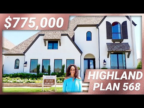 Highland Homes Model Home Tour in Prosper Texas | Star Trail | Plan 568 | 3711 SF | 5 Bedrooms