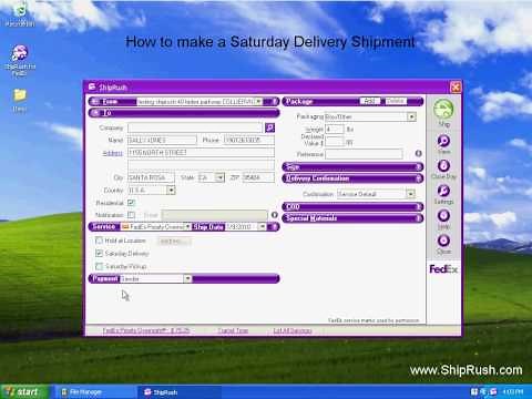 Shipping FedEx for Saturday Delivery