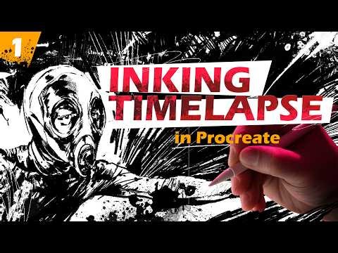 Ink Drawing Time-Lapse in Procreate | Sci-Fi Illustration for Analog Magazine Process