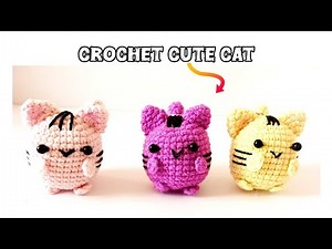 How To Crochet A Cat Keychain (Super Easy!)