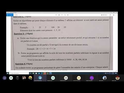 Correction EFM TDI 2021 Régionnal Casa - Settat Programmation structurée Algo + Python