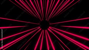 Round tunnel with dark and light areas. Computer generated dynamic background. 3D rendering Stock Video