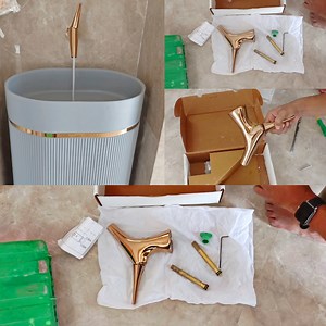 Stand wash basin installation with monoblock tap | Dr Plumber