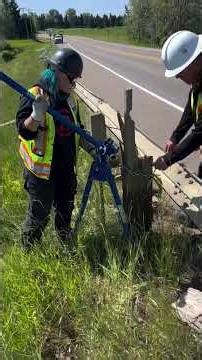 Demonstration with ATS in Edmonton Canada removing a guardrail post! #nwquikpull #trafficsafety