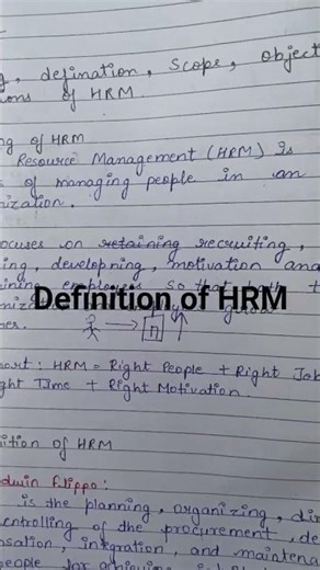 Meaning, Definition of Human resources management #hrm #commerce #management #mba #bba #bcom #bbau