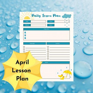 April Lesson Plan: Spring Classroom Organizer - Printable PDF - Etsy Australia