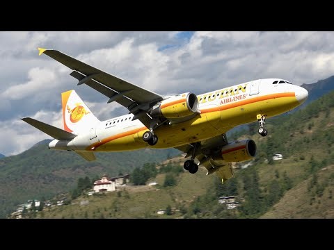 Paro Airport, Bhutan. Up close at One of the World’s most Dangerous! Planespotting in 4K