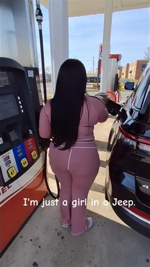 Caught Pumping Gas Without Permission | I'm just a girl in a Jeep #shorts