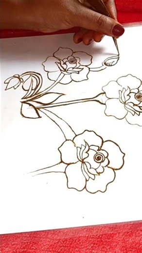 Very beautiful mehndi floral patch tutorial 😍🌸|Suscribe #mehndi #hennadesign #henna #shortsfeed