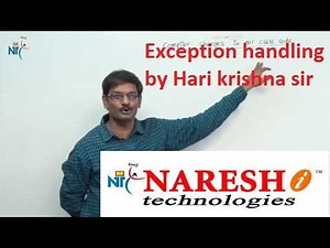 Exception handling workshop by HARI KRISHNA SIR