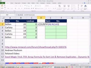 Excel Magic Trick 763: Formula to Sort Words (including Duplicates) and extract data