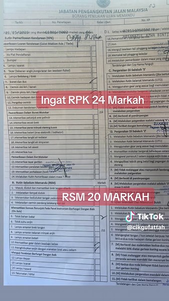 RPK RSM Tips: Driving Test Guide for Kereta Manual and Auto